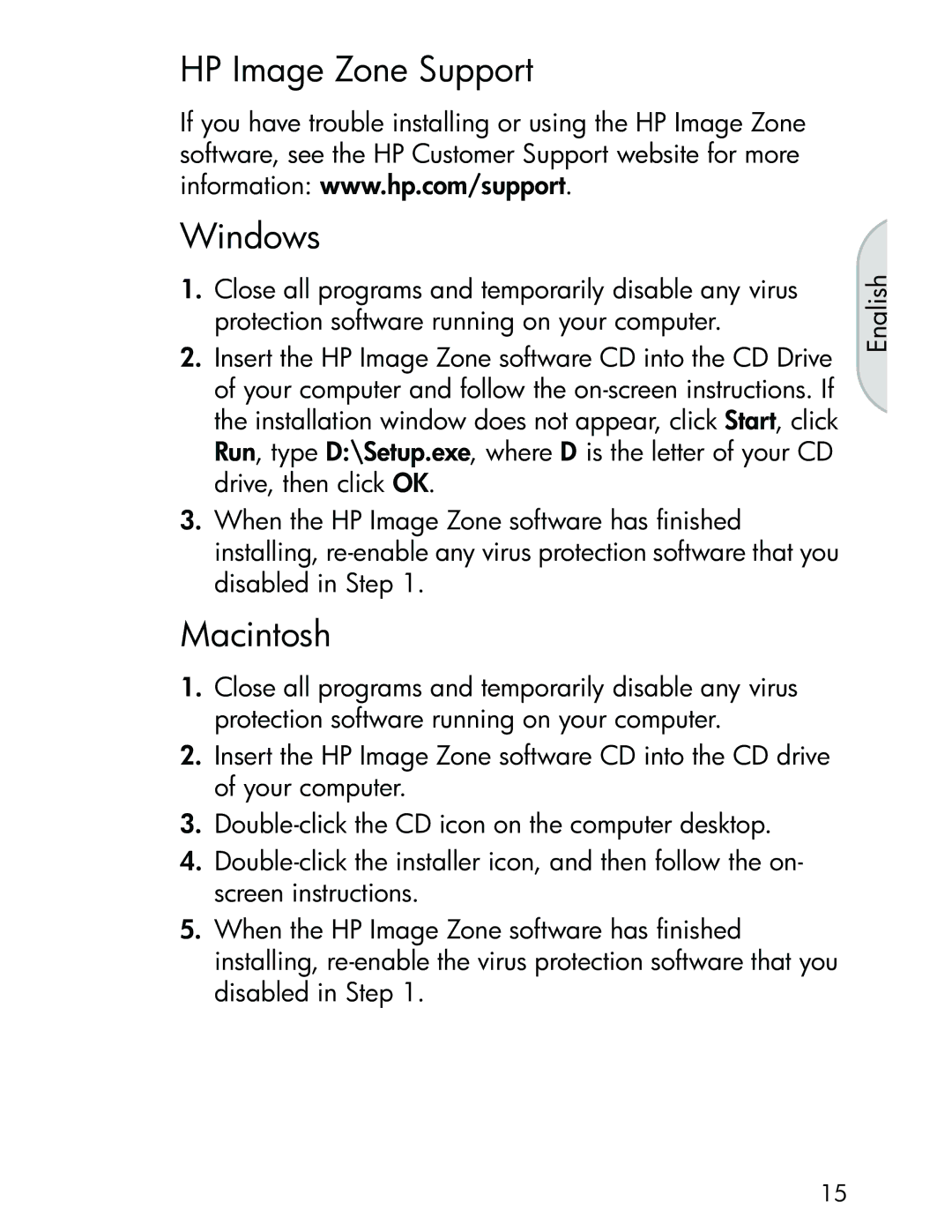 HP R717 manual HP Image Zone Support Windows 