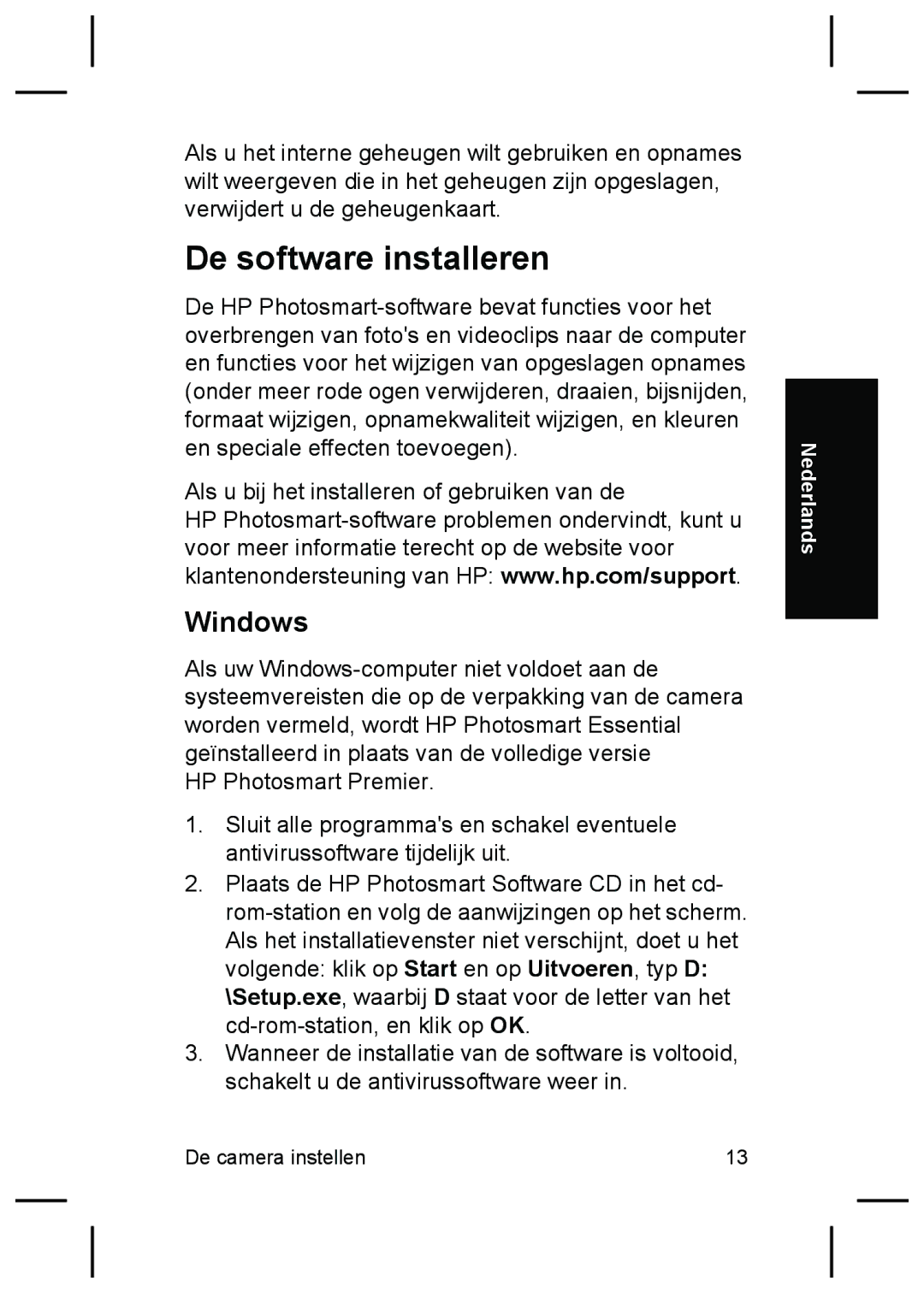 HP R725, R727 manual De software installeren 