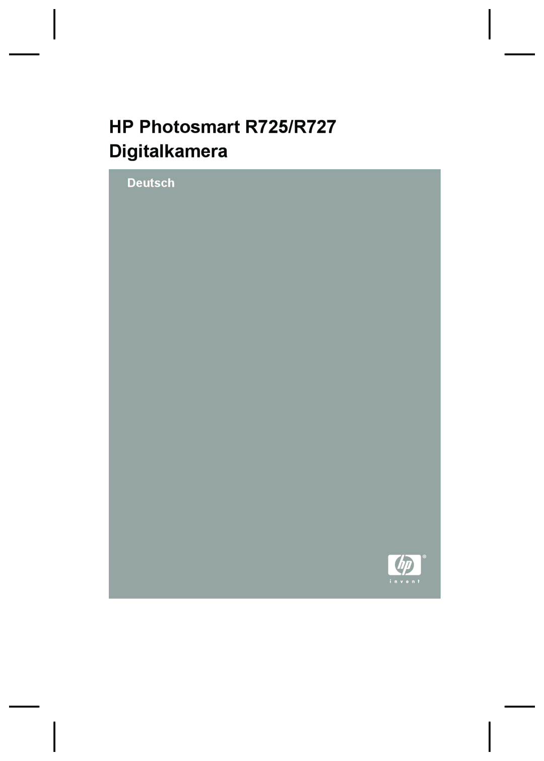 HP manual HP Photosmart R725/R727 Digitalkamera 