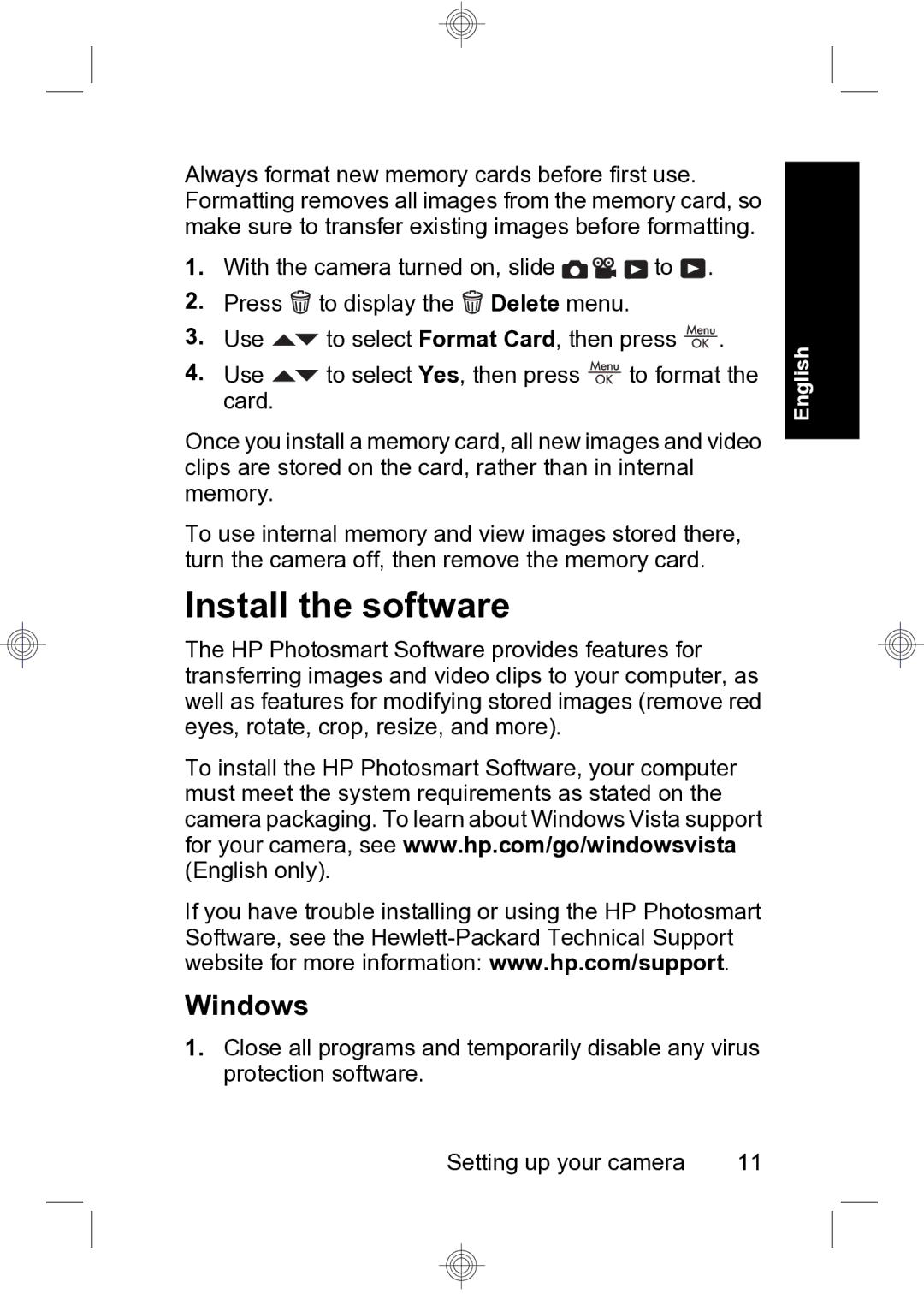 HP R740 manual Install the software, Windows 