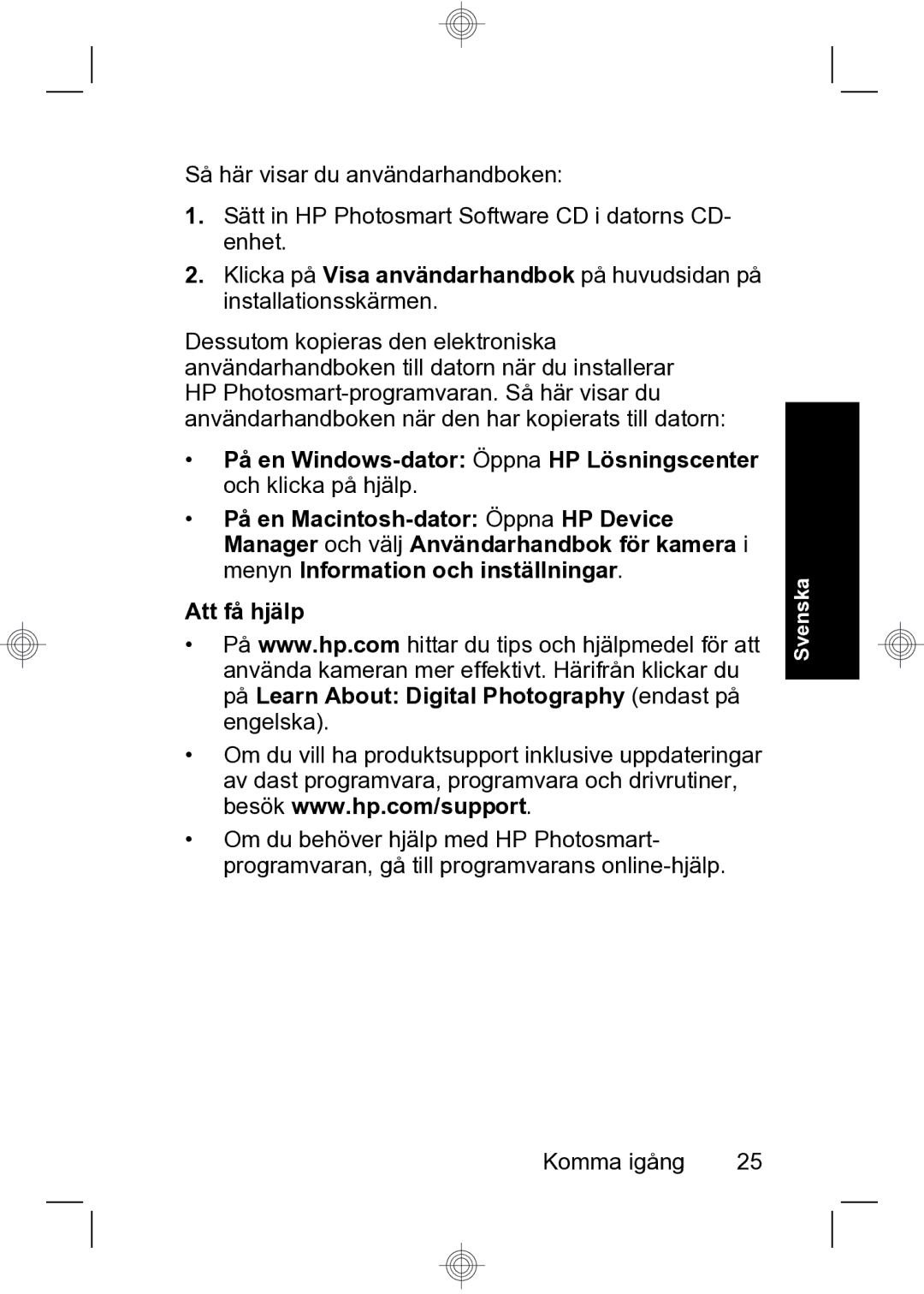 HP R740 manual Komma igång 