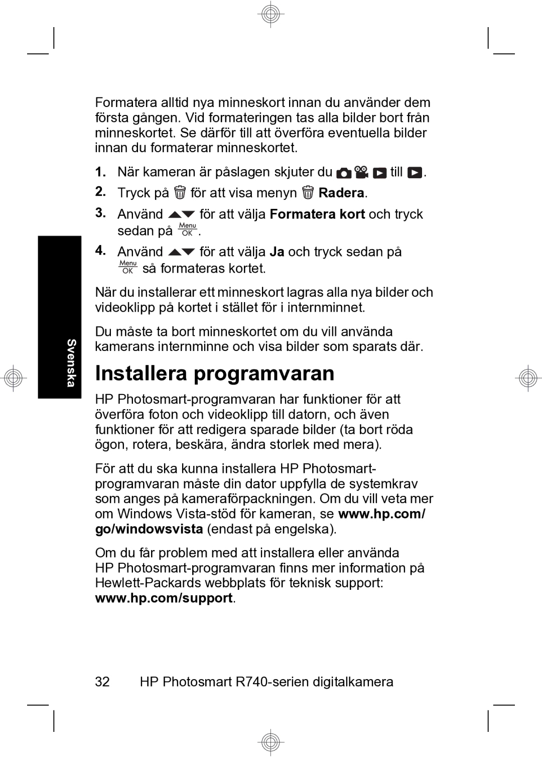 HP R740 manual Installera programvaran 