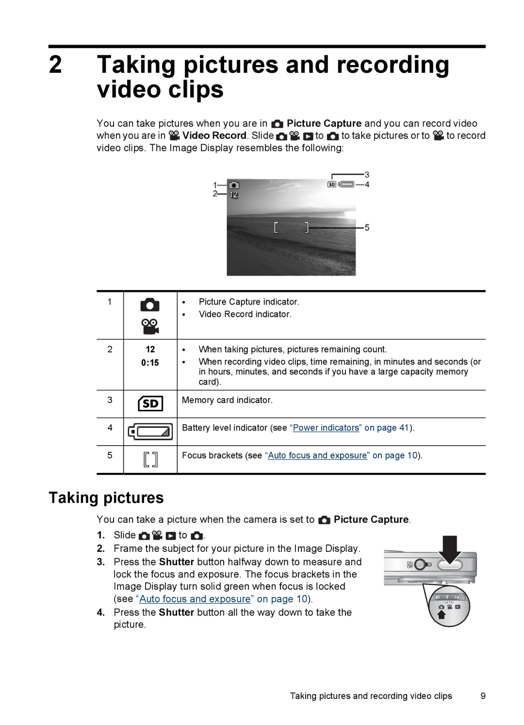 HP R742 manual Taking pictures and recording video clips, 015 