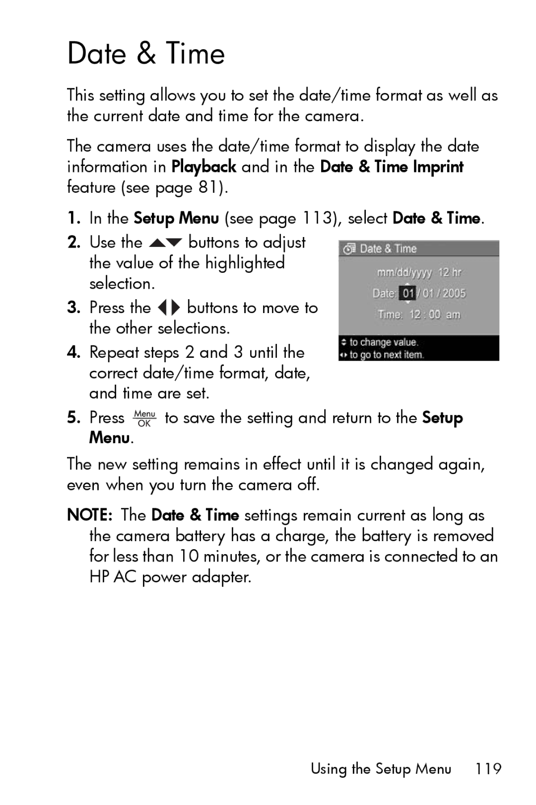 HP R817 manual Date & Time 