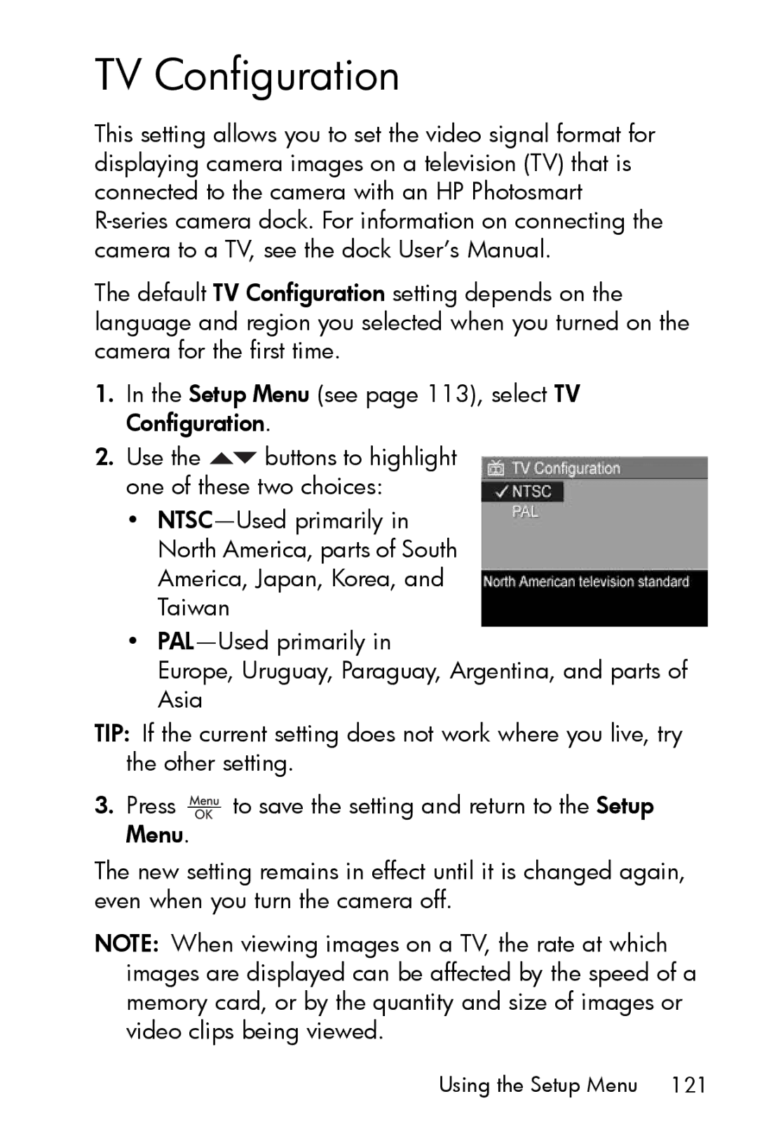 HP R817 manual TV Configuration 