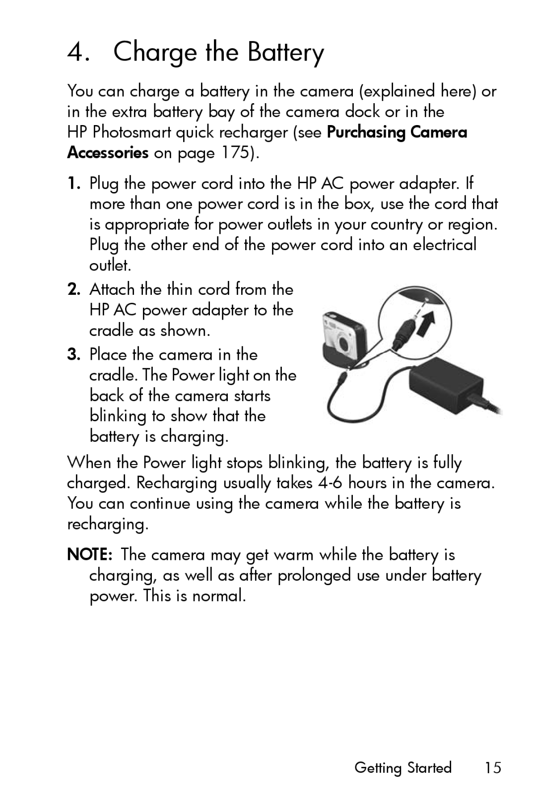 HP R817 manual Charge the Battery 