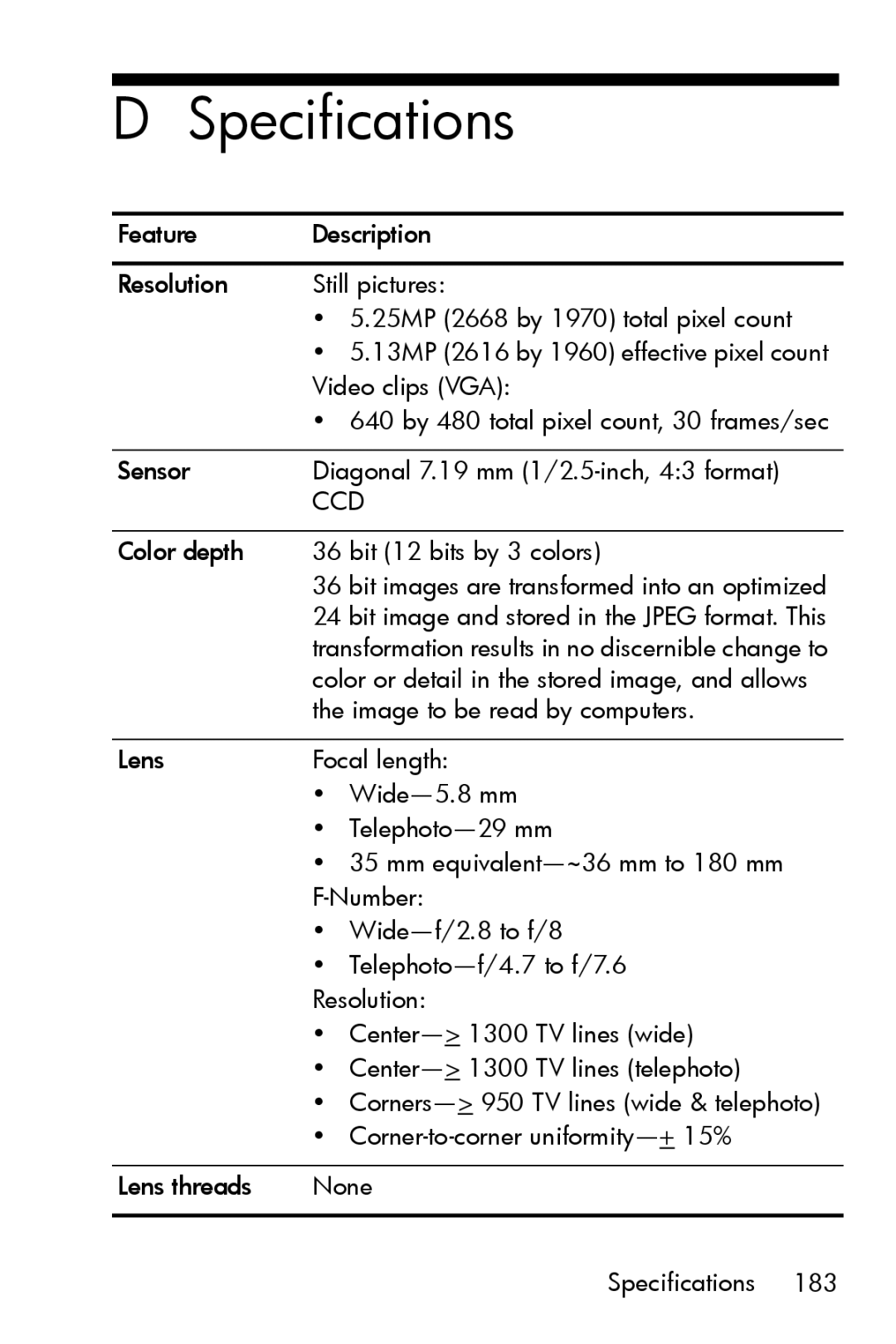 HP R817 manual Specifications 