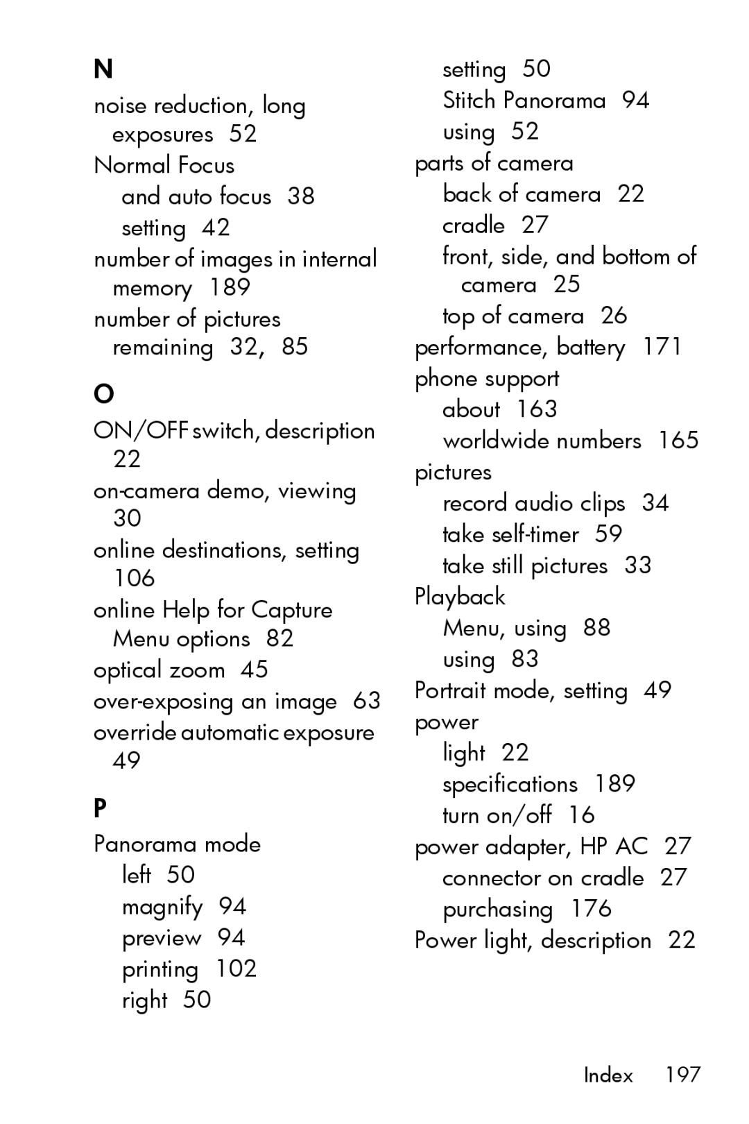 HP R817 manual Index 