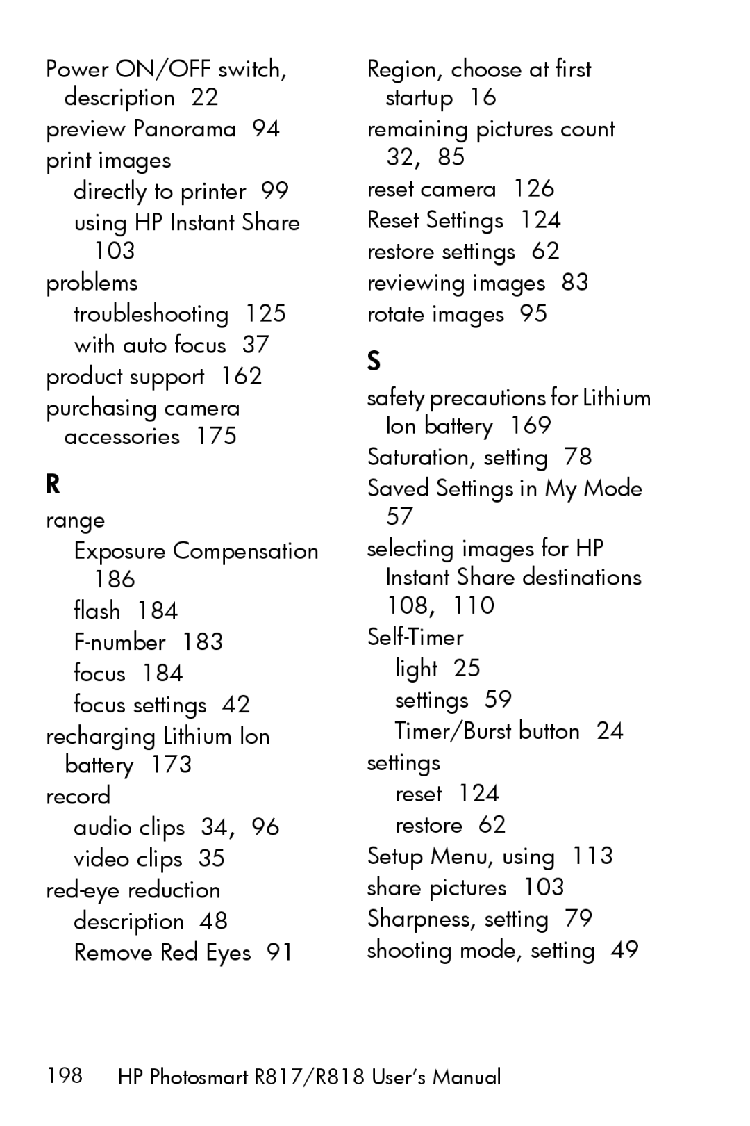 HP R817 manual Directly to printer 99 using HP Instant Share 