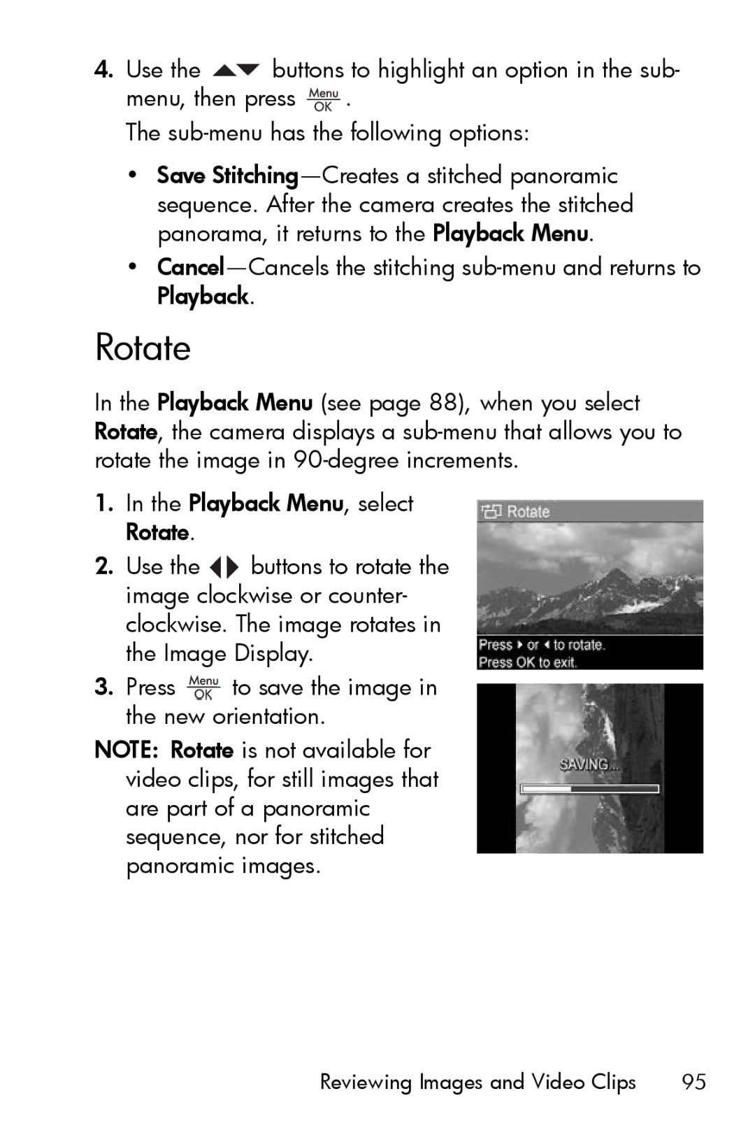 HP R817 manual Rotate 