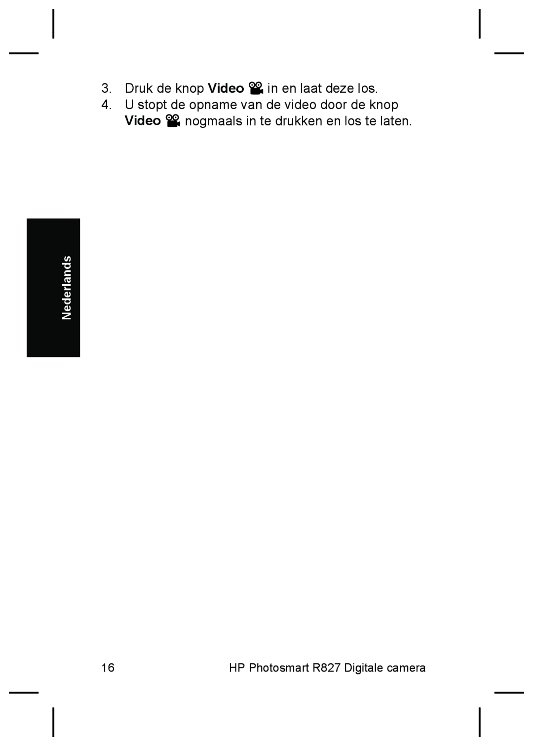 HP R827 manual Nederlands 