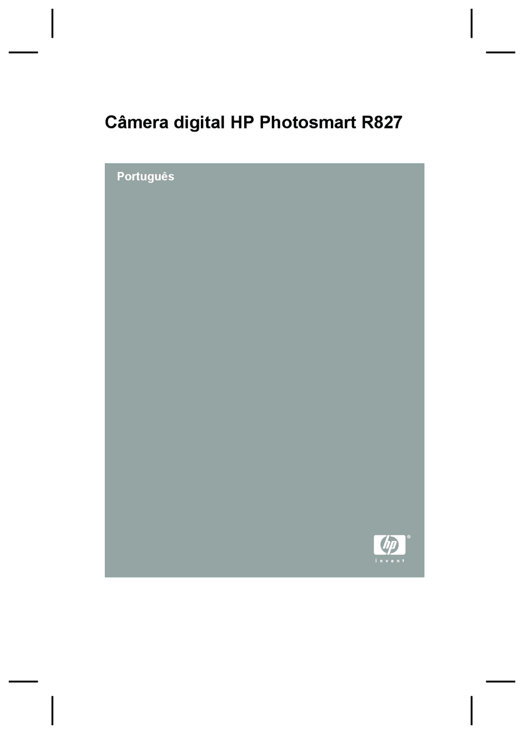 HP manual Câmera digital HP Photosmart R827 