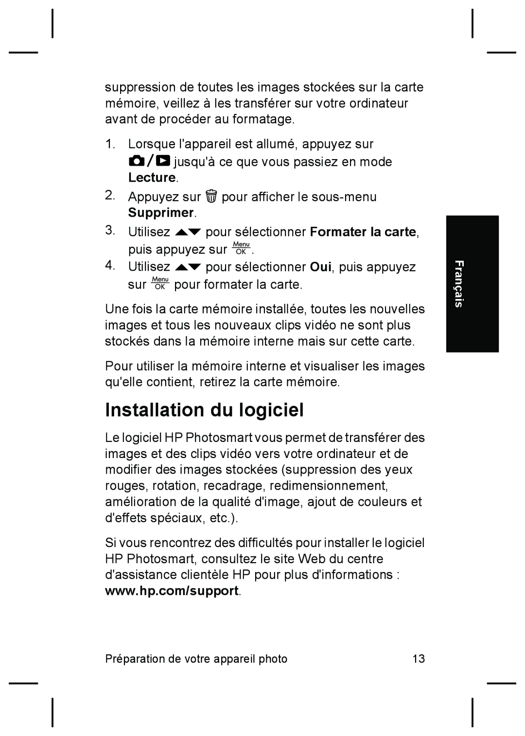 HP R827 manual Installation du logiciel 