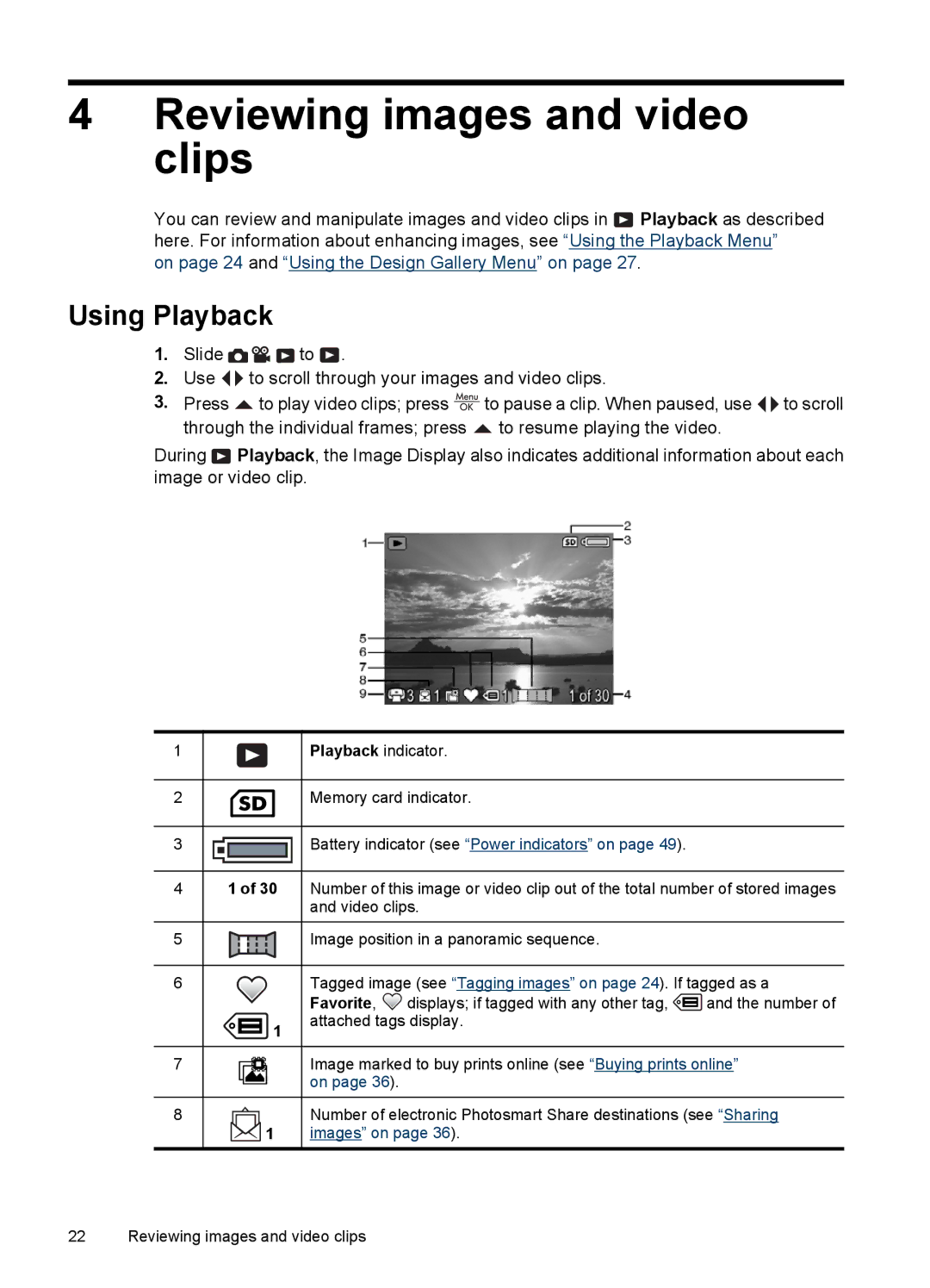 HP R830/R840 manual Reviewing images and video clips, Using Playback, Favorite 