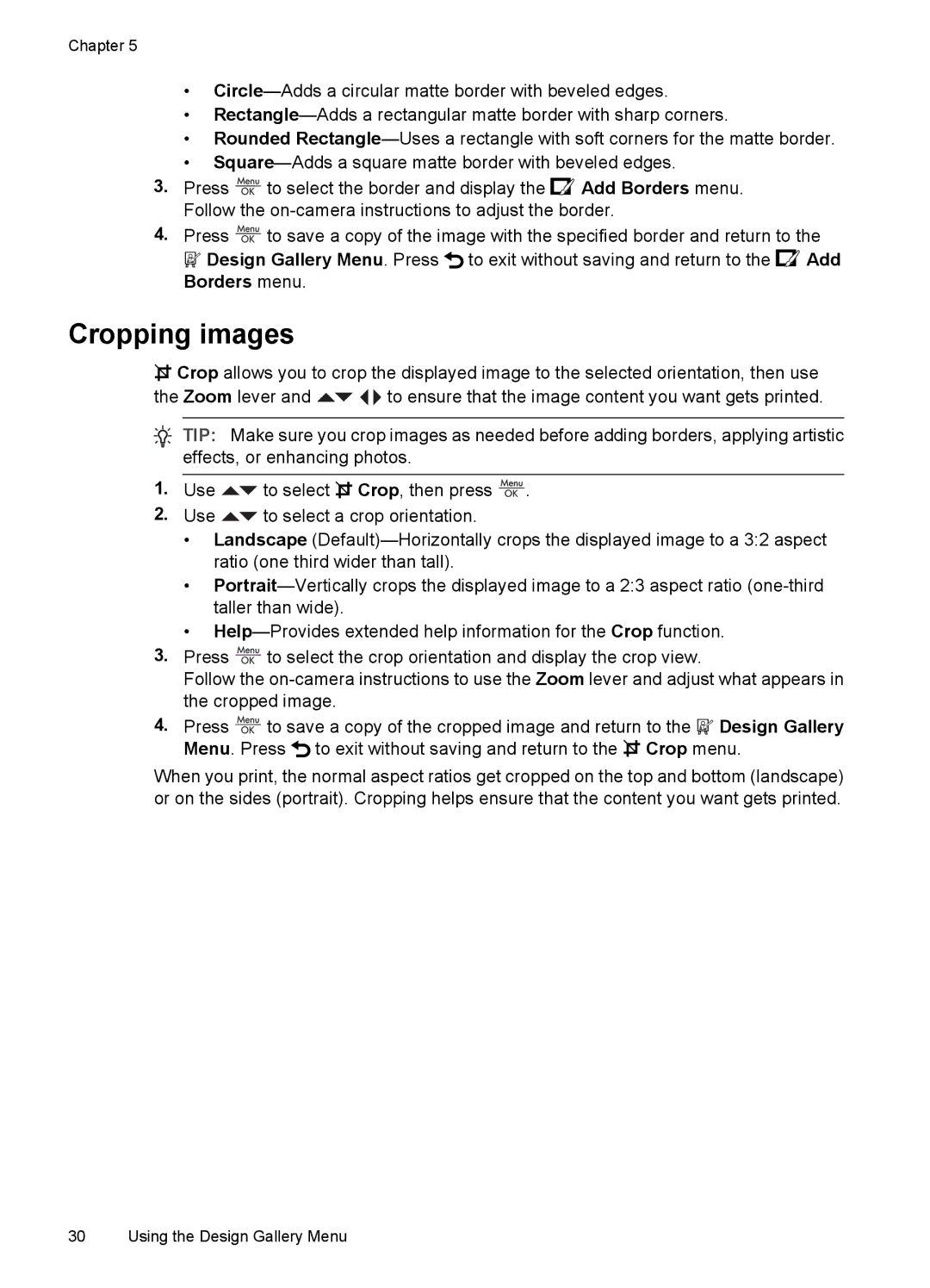 HP R830/R840 manual Cropping images 