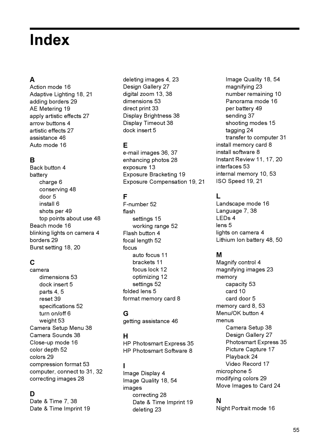 HP R830/R840 manual Index 