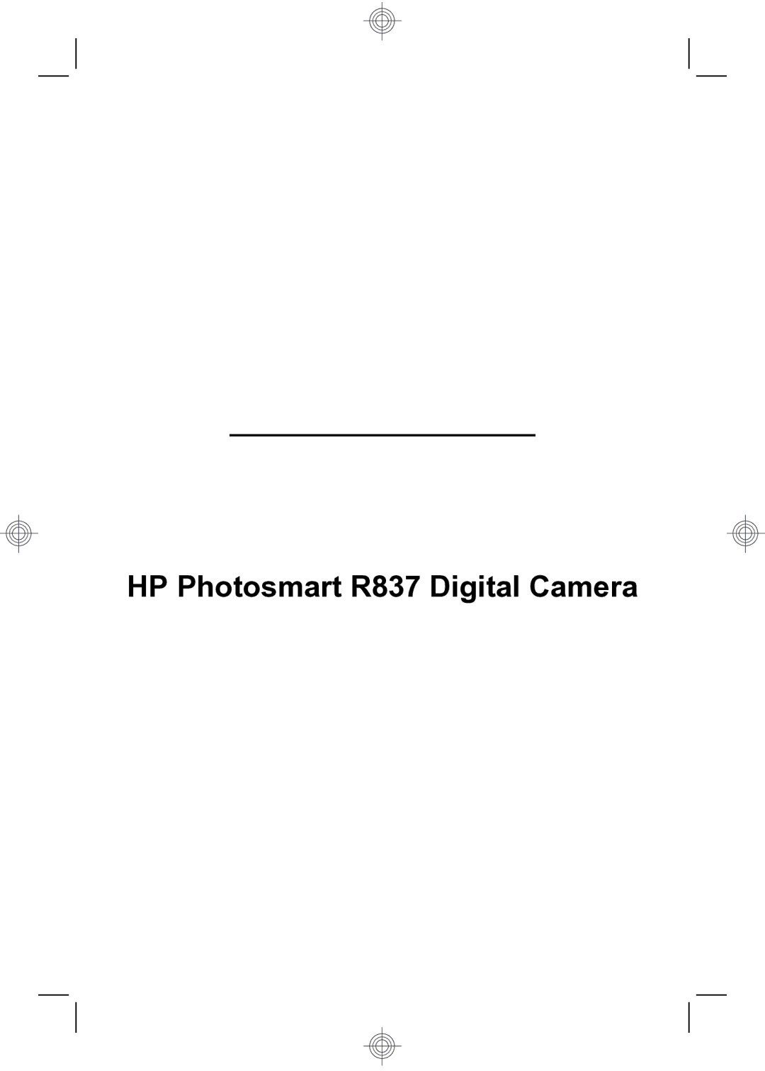 HP manual HP Photosmart R837 Digital Camera 