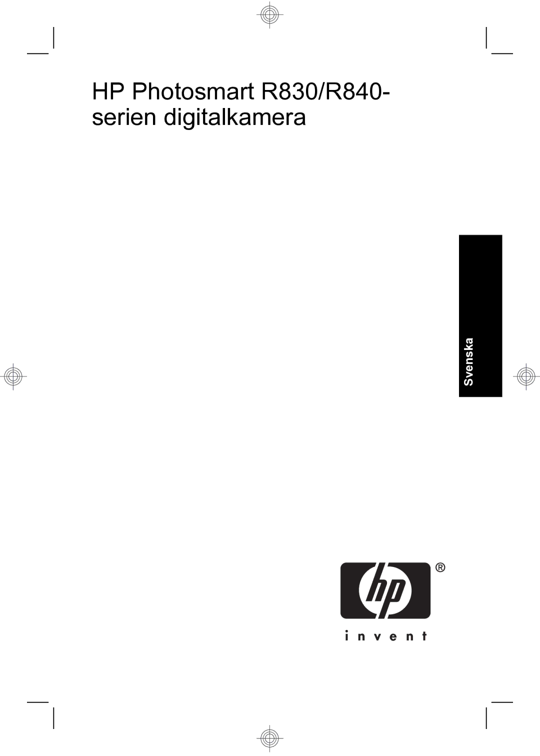 HP R847 manual HP Photosmart R830/R840- serien digitalkamera 