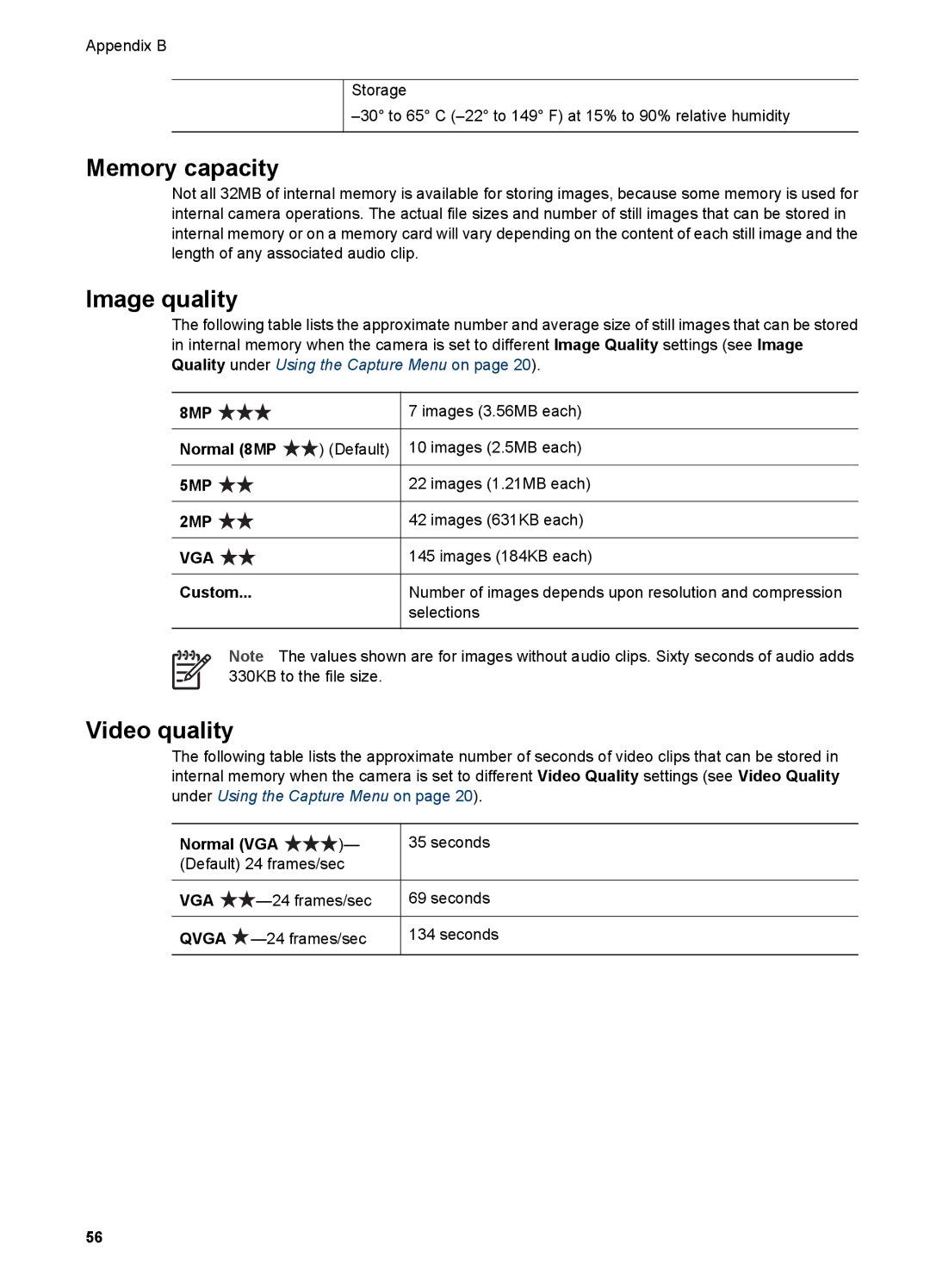 HP R927 manual Memory capacity 