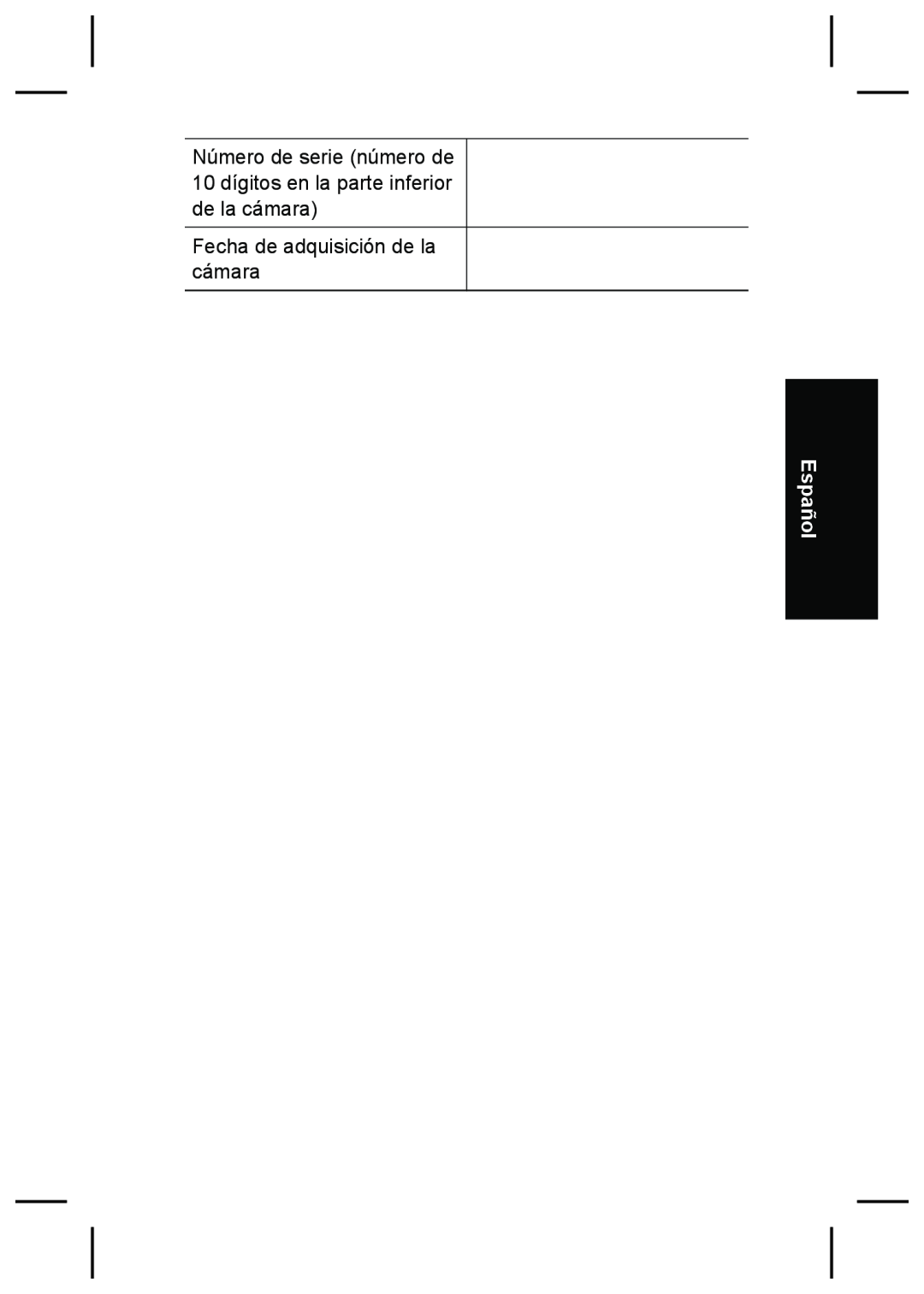 HP R927 manual Fecha de adquisición de la cámara, Español 
