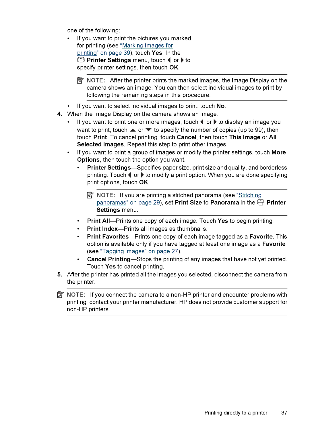 HP R937 manual Printing directly to a printer 