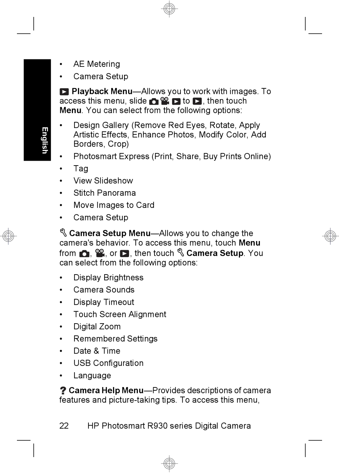 HP R937 manual HP Photosmart R930 series Digital Camera 