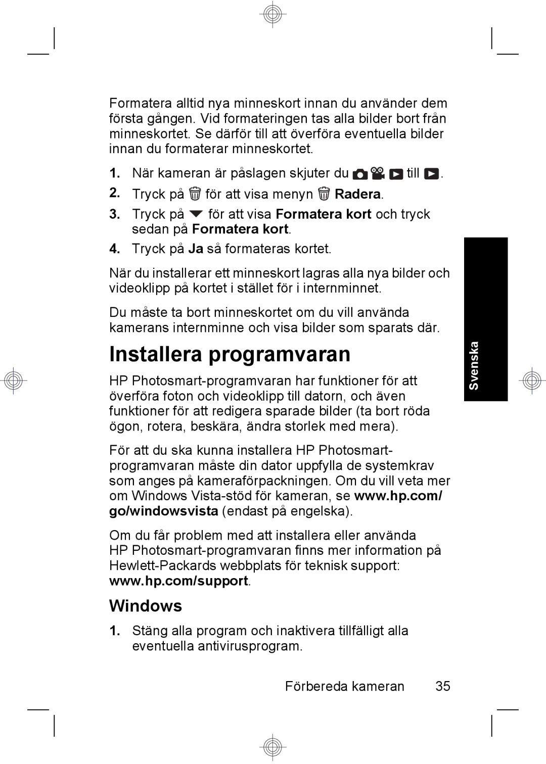 HP R937 manual Installera programvaran 