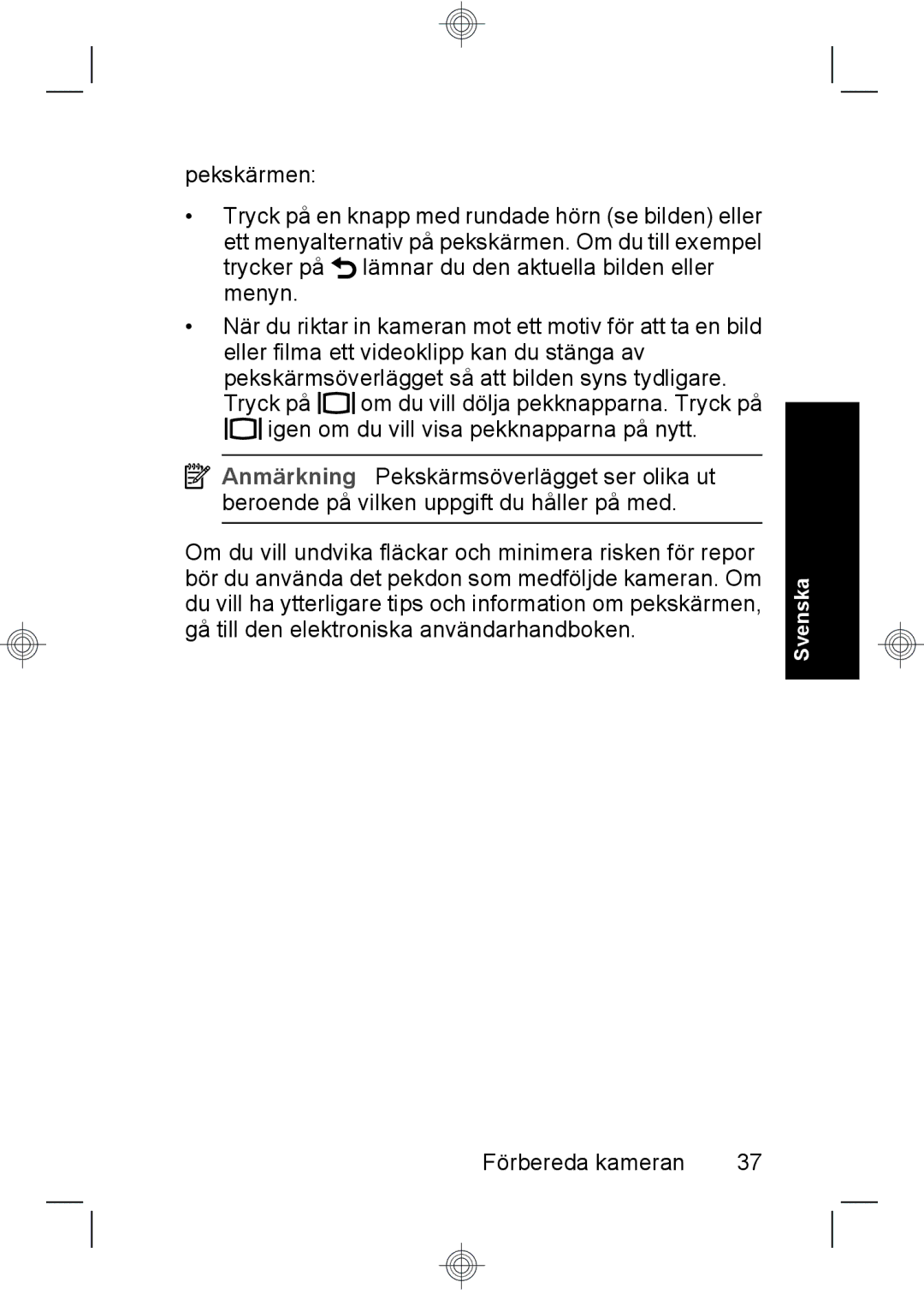 HP R937 manual Förbereda kameran 