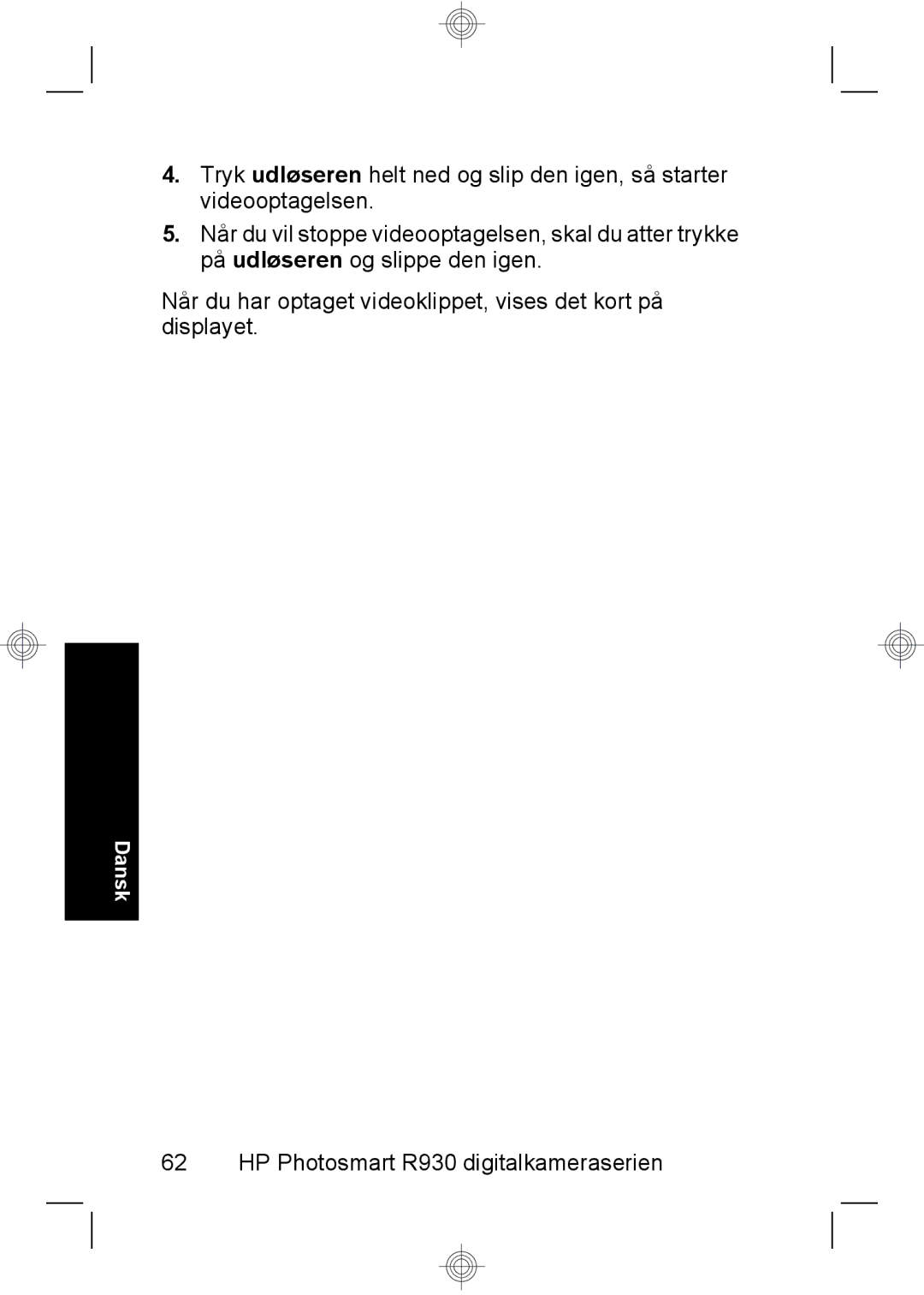 HP R937 manual HP Photosmart R930 digitalkameraserien 