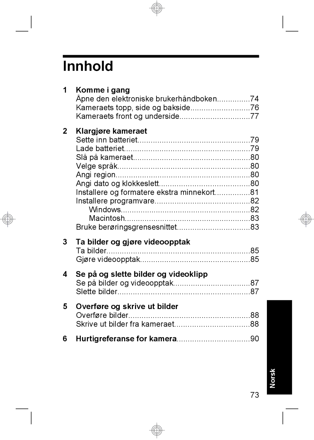 HP R937 manual Innhold 