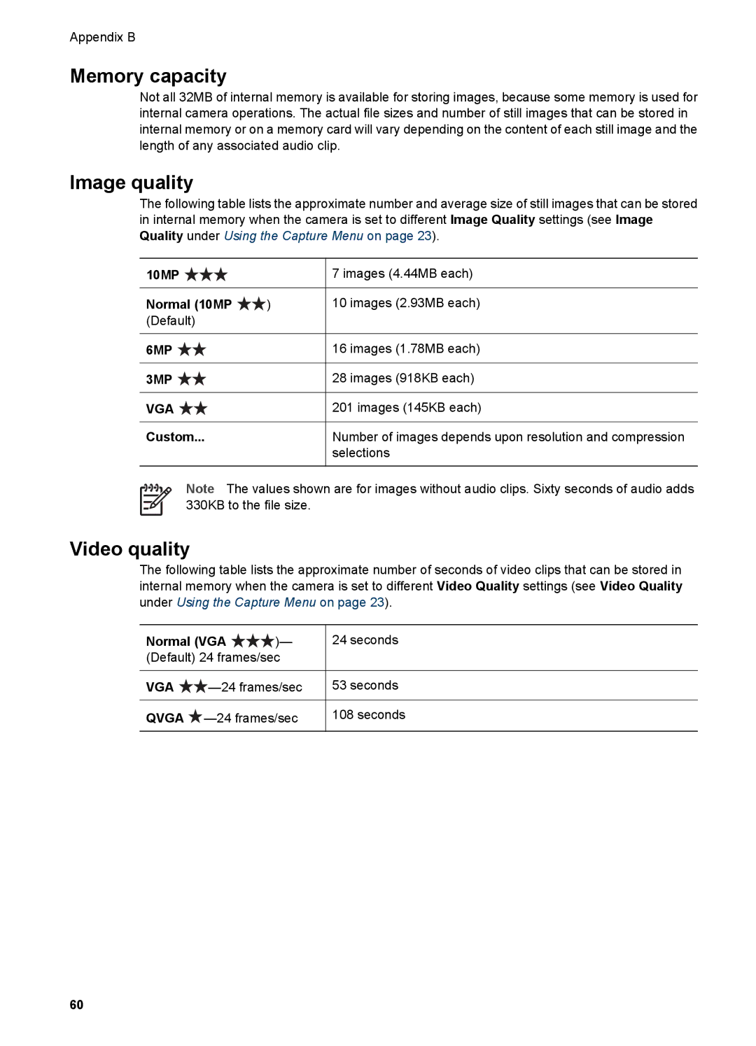 HP R967 manual Memory capacity 