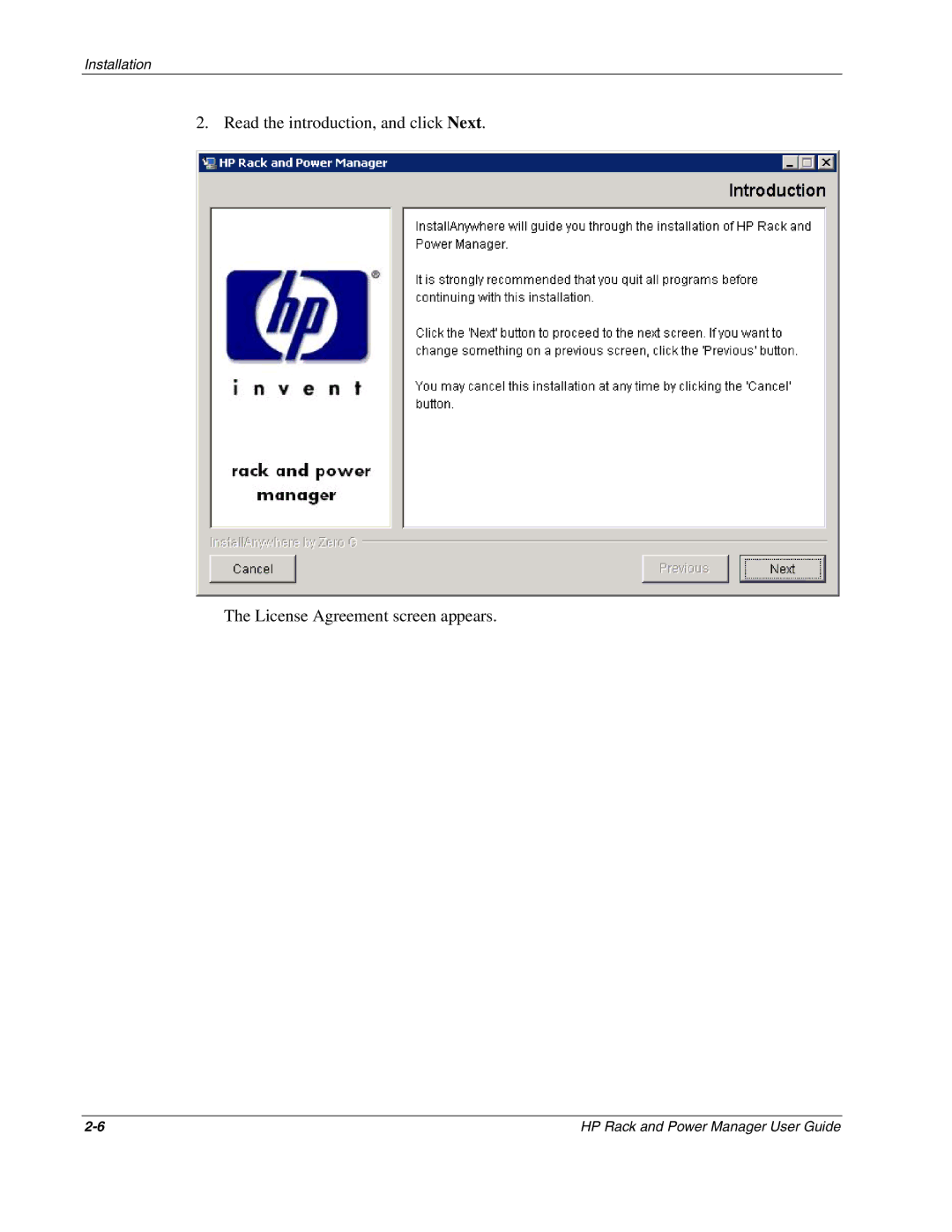 HP Rack and Power Manager Software, Power Proter Software manual Installation 