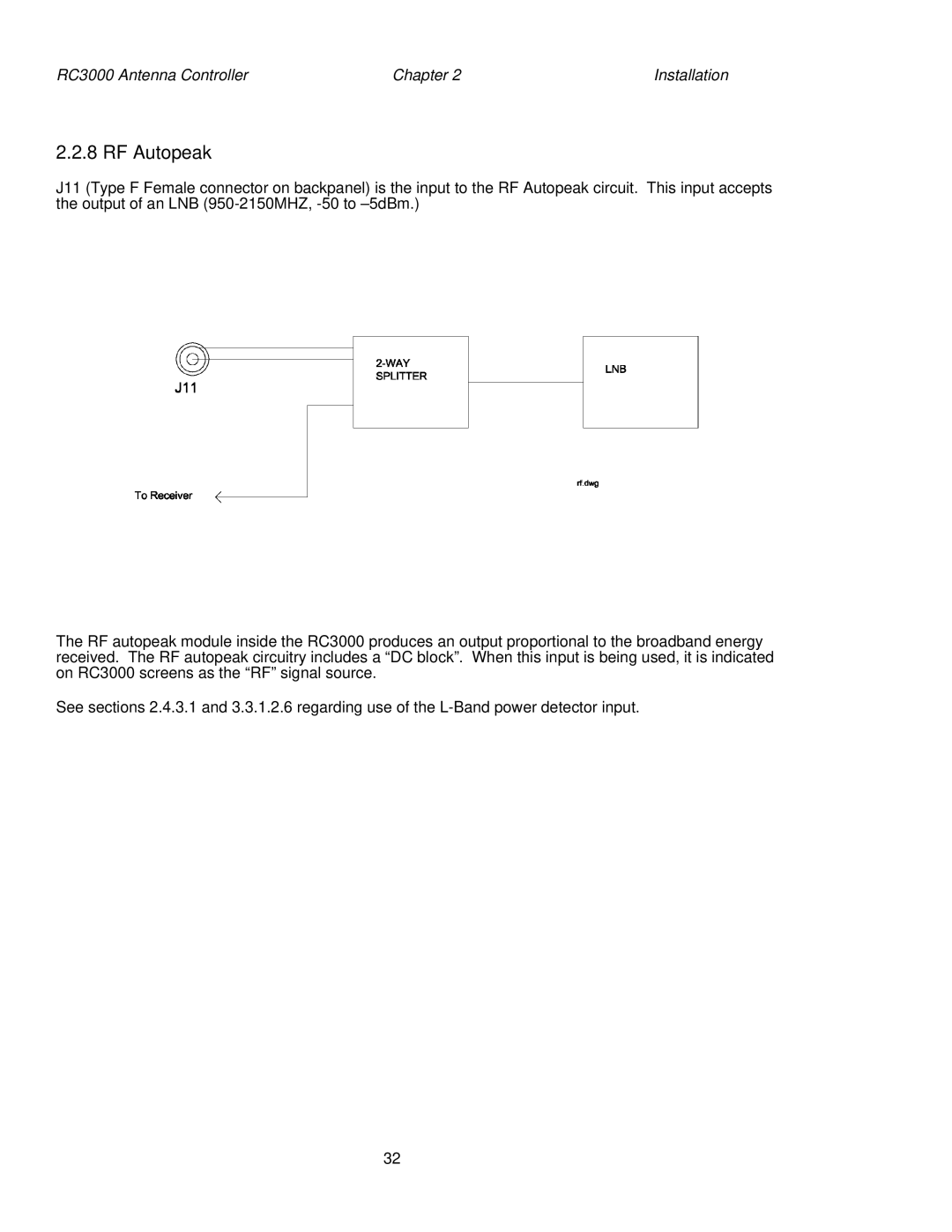 HP RC3000 manual RF Autopeak 