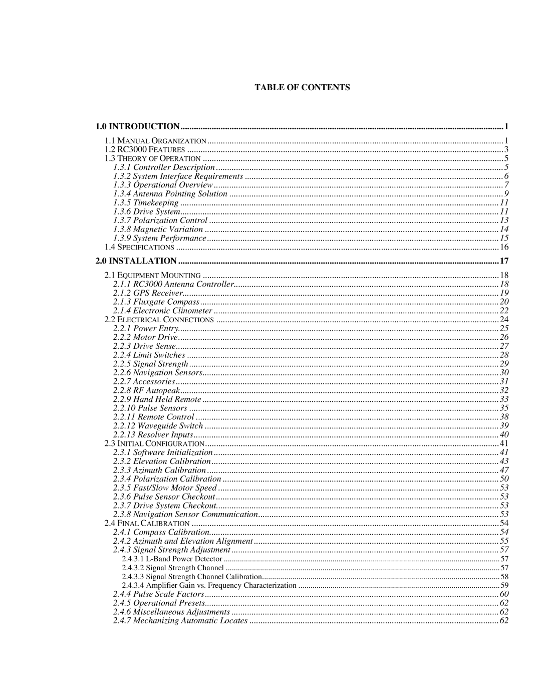 HP RC3000 manual Table of Contents Introduction 