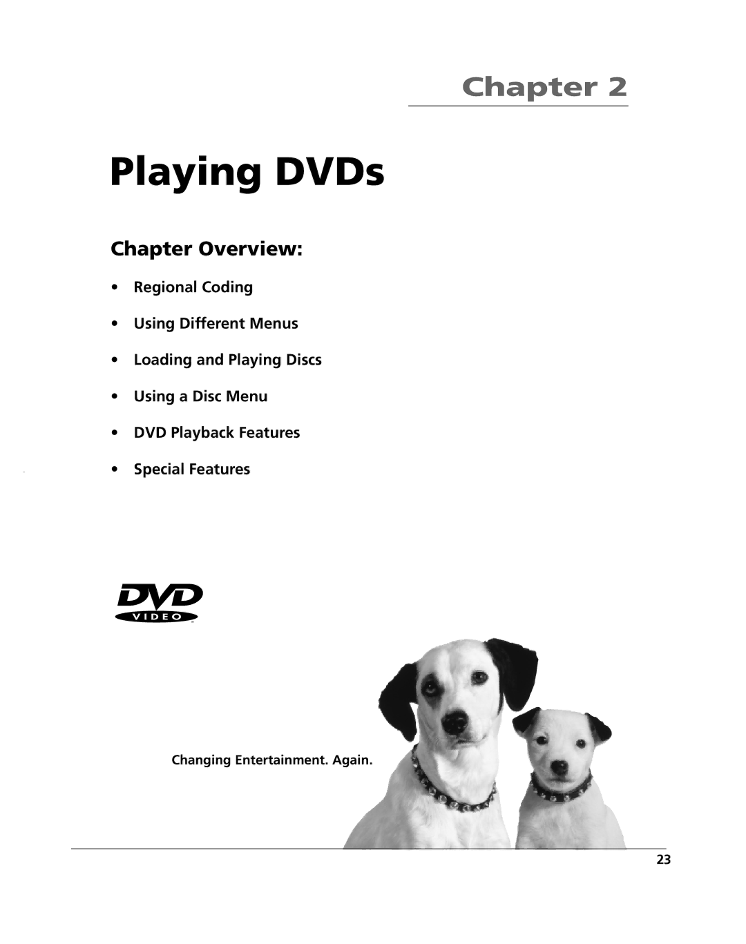 HP RC5240P manual Playing DVDs 