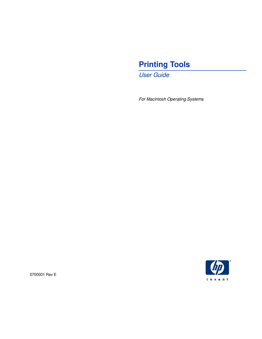 HP Rip Software manual Printing Tools, User Guide 