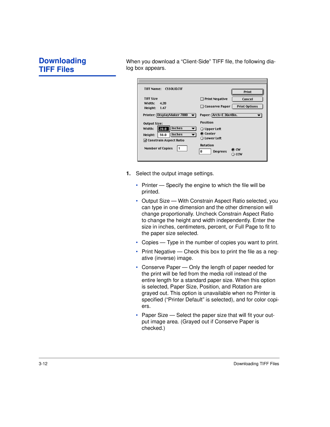 HP Rip Software manual Downloading Tiff Files 