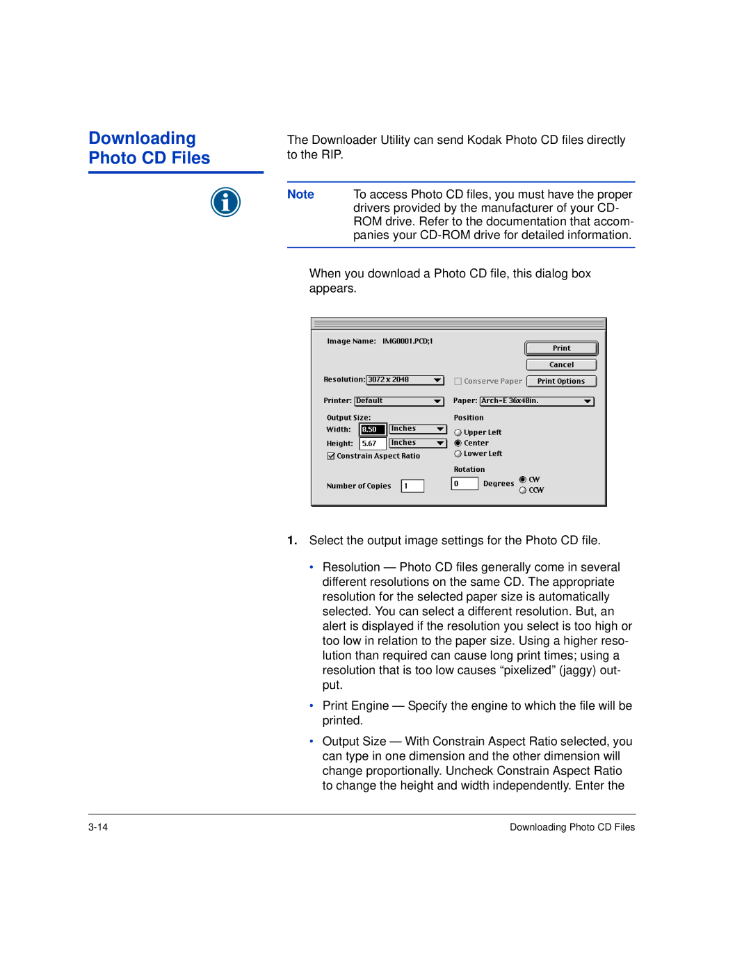 HP Rip Software manual Downloading Photo CD Files 