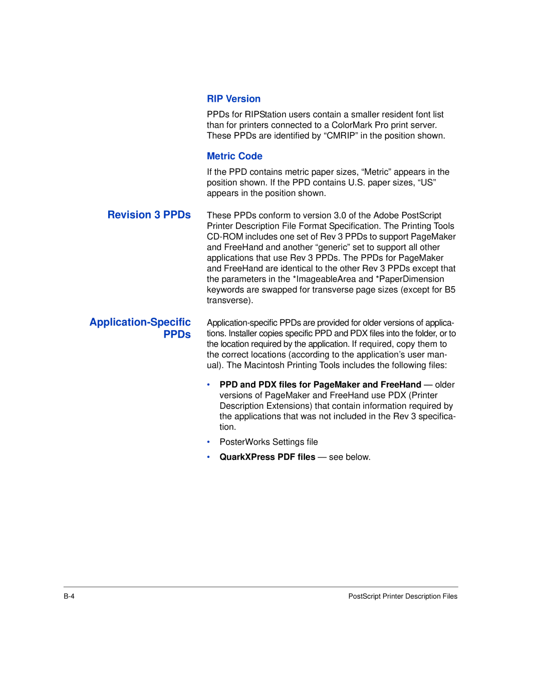 HP Rip Software manual Revision 3 PPDs Application-Specific PPDs 