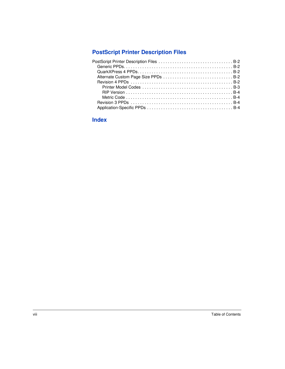 HP Rip Software manual Index 