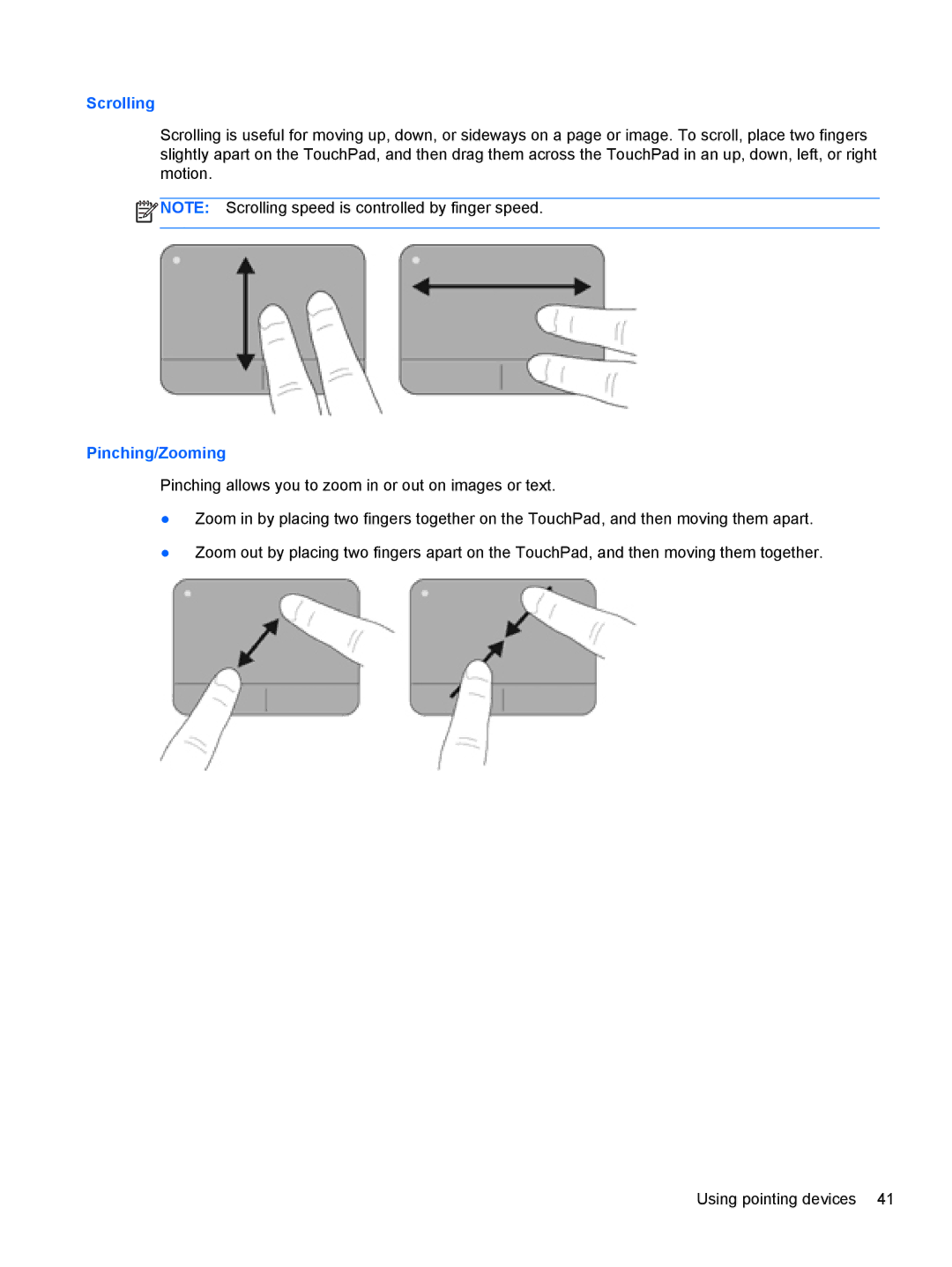 HP Rlve 810 G1 manual Scrolling 