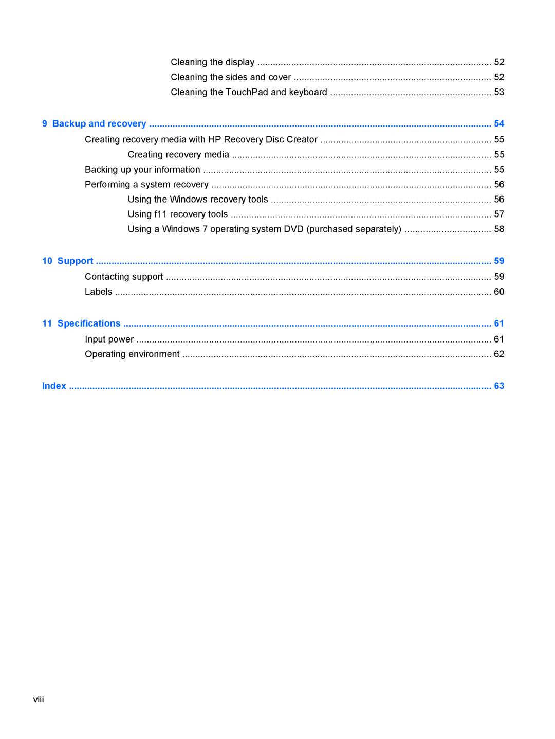 HP Rlve 810 G1 manual Contacting support Labels 