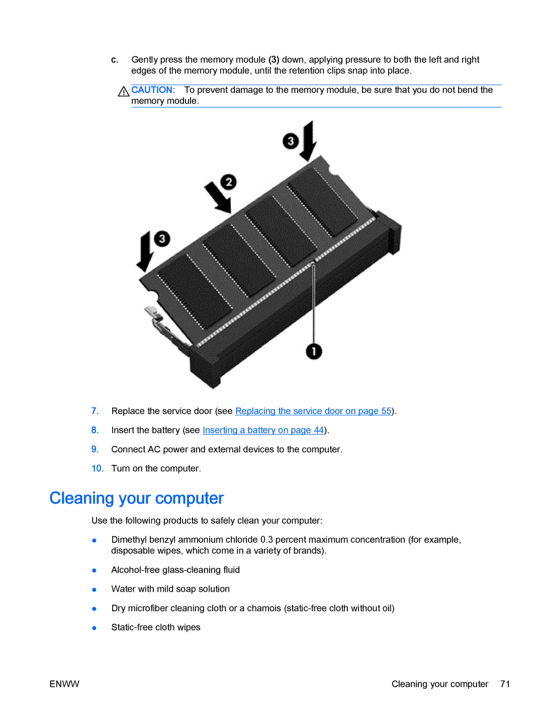 HP Rlve 810 G2 manual Cleaning your computer 