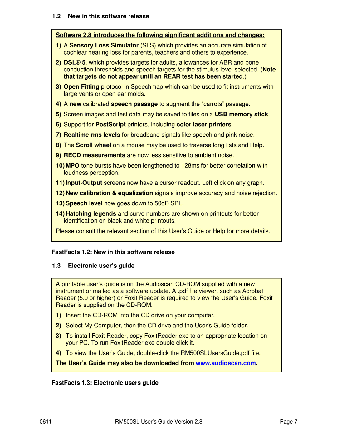 HP RM500SL manual FastFacts 1.3 Electronic users guide 