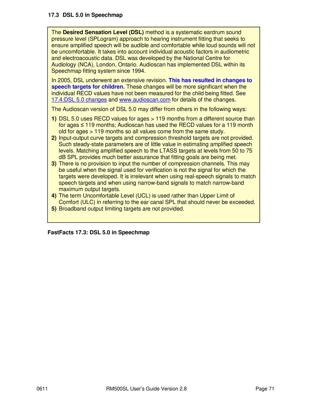 HP RM500SL manual FastFacts 17.3 DSL 5.0 in Speechmap 