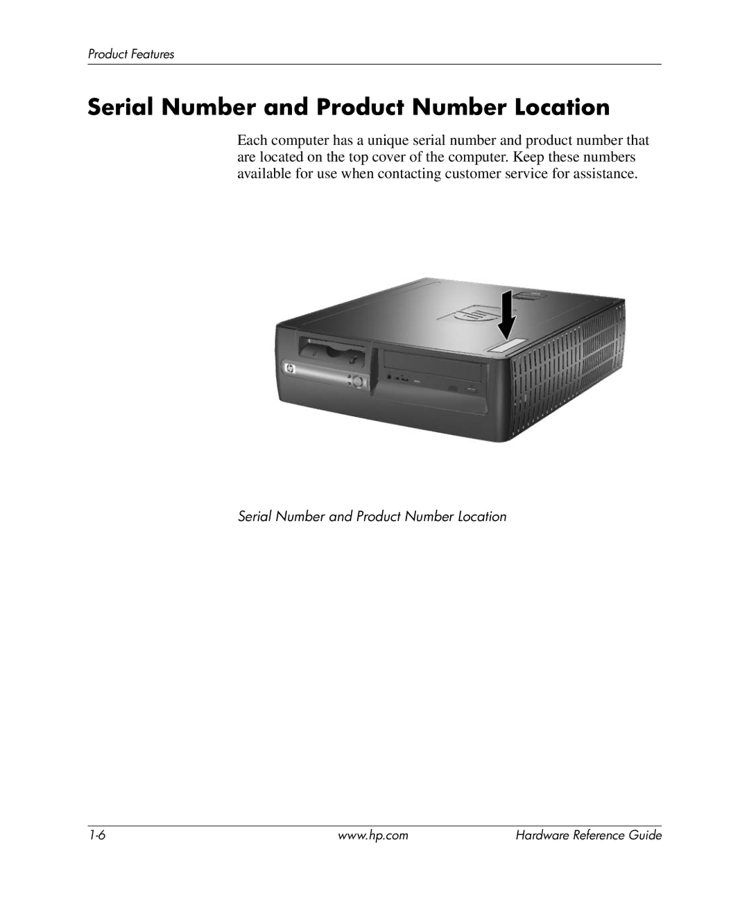 HP rp5000 Point of Sale, rp5000 Base Model Point of Sale manual Serial Number and Product Number Location 