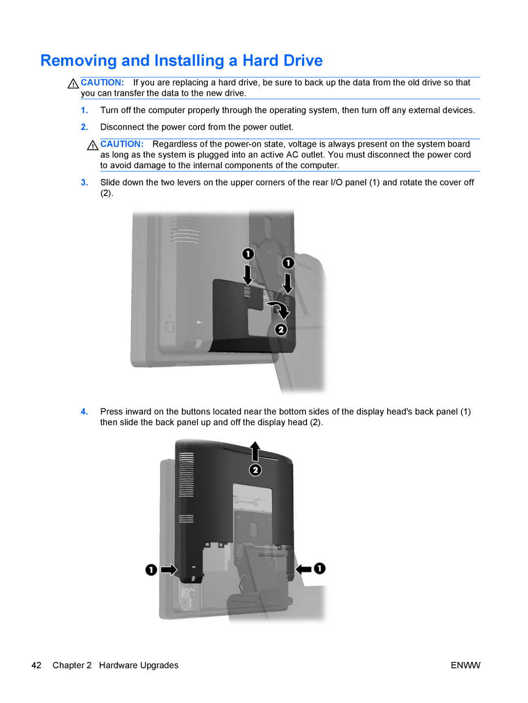 HP RP7 7800 Base Model manual Removing and Installing a Hard Drive 