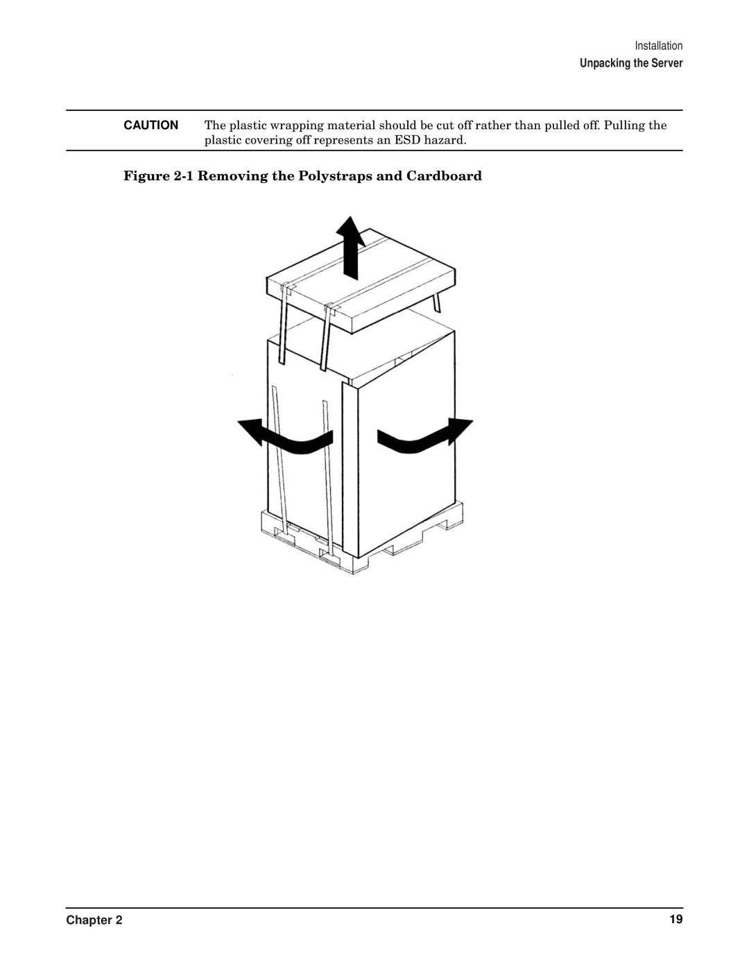 HP RP7405/7410 manual Removing the Polystraps and Cardboard 