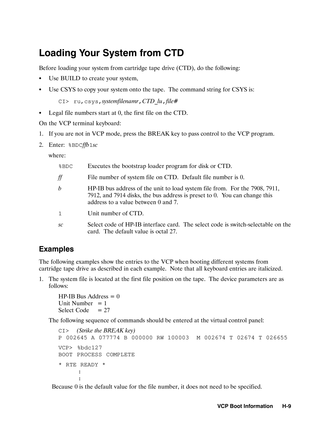 HP RTEA manual Bdc 