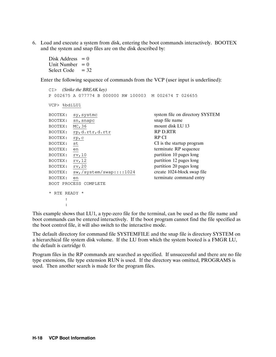 HP RTEA manual Boot Process Complete RTE Ready 